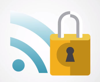 wifi icon with lock icon infront
